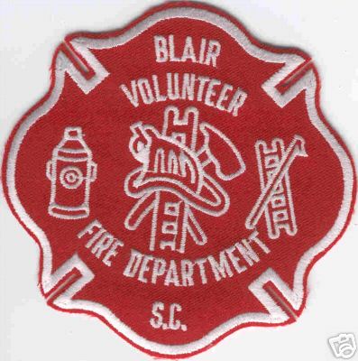Blair Volunteer Fire Department
Thanks to Brent Kimberland for this scan.
Keywords: south carolina