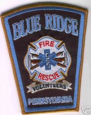 Blue Ridge Fire Rescue
Thanks to Brent Kimberland for this scan.
Keywords: pennsylvania volunteers