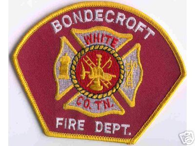 Bondecroft Fire Dept
Thanks to Brent Kimberland for this scan.
Keywords: tennessee department white co county