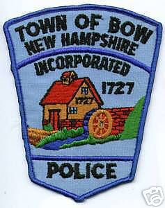 Bow Police
Thanks to apdsgt for this scan.
Keywords: new hampshire town of
