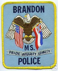 Brandon Police (Mississippi)
Thanks to apdsgt for this scan.

