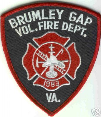 Brumley Gap Vol Fire Dept
Thanks to Brent Kimberland for this scan.
Keywords: virginia volunteer department
