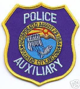 Bullhead City Police Auxiliary (Arizona)
Thanks to apdsgt for this scan.
