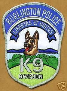 Burlington Police K-9 Division
Thanks to apdsgt for this scan.
Keywords: vermont k9