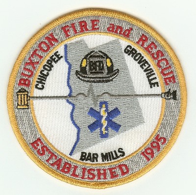 Buxton Fire and Rescue
Thanks to PaulsFirePatches.com for this scan.
Keywords: maine chicopee groveville bar mills