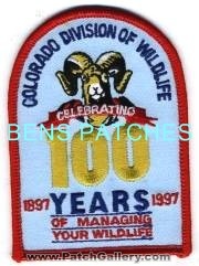 Colorado Division of Wildlife 100 Years (Colorado)
Thanks to BensPatchCollection.com for this scan.
