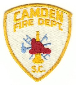 Camden Fire Dept
Thanks to PaulsFirePatches.com for this scan.
Keywords: south carolina department