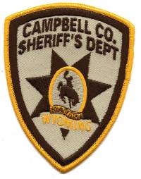 Campbell County Sheriff's Dept (Wyoming)
Thanks to BensPatchCollection.com for this scan.
Keywords: sheriffs department