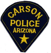 Carson Police (Arizona)
Thanks to BensPatchCollection.com for this scan.
