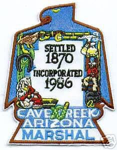 Cave Creek Marshal (Arizona)
Thanks to apdsgt for this scan.
