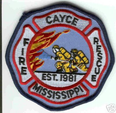 Cayce Fire Rescue
Thanks to Brent Kimberland for this scan.
Keywords: mississippi
