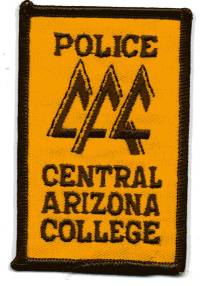 Central Arizona College Police (Arizona)
Thanks to BensPatchCollection.com for this scan.
