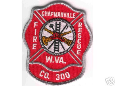 Chapmanville Fire Rescue Co 300
Thanks to Brent Kimberland for this scan.
Keywords: west virginia company