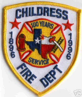 Childress Fire Dept 100 Years
Thanks to Brent Kimberland for this scan.
Keywords: texas department
