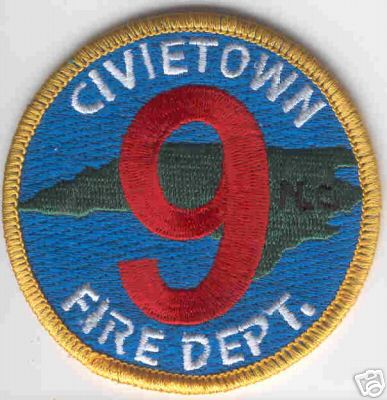 Civietown Fire Dept
Thanks to Brent Kimberland for this scan.
Keywords: north carolina department 9
