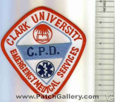 Clark University Emergency Medical Services (Massachusetts)
Thanks to Mark C Barilovich for this scan.
Keywords: ems c.p.d. cpd