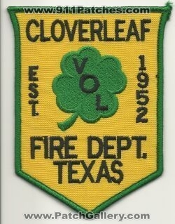 Cloverleaf Volunteer Fire Department (Texas)
Thanks to Mark Hetzel Sr. for this scan.
Keywords: vol. dept.