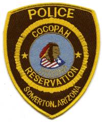Cocopah Reservation Police (Arizona)
Thanks to BensPatchCollection.com for this scan.
Keywords: somerton
