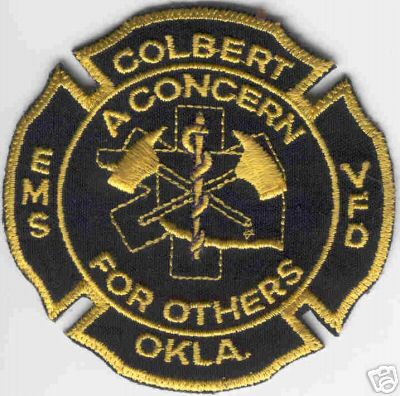 Colbert VFD EMS
Thanks to Brent Kimberland for this scan.
Keywords: oklahoma fire volunteer department