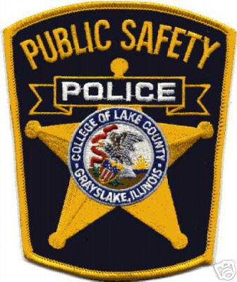 College of Lake County Police (Illinois)
Thanks to Jason Bragg for this scan.
Keywords: public safety dps grayslake