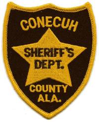 Conecuh County Sheriff's Dept (Alabama)
Thanks to BensPatchCollection.com for this scan.
Keywords: sheriffs department