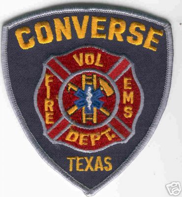 Converse Vol Fire EMS Dept
Thanks to Brent Kimberland for this scan.
Keywords: texas volunteer department