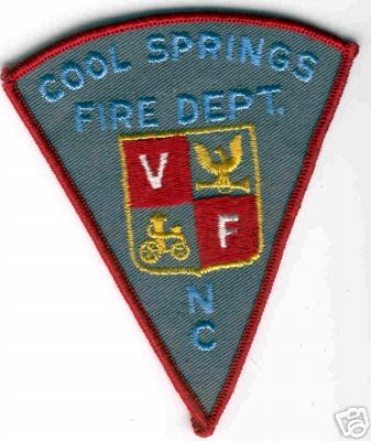 Cool Springs Fire Dept
Thanks to Brent Kimberland for this scan.
Keywords: north carolina department