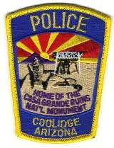 Coolidge Police (Arizona)
Thanks to BensPatchCollection.com for this scan.
