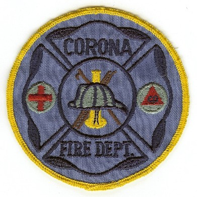 Corona Fire Dept
Thanks to PaulsFirePatches.com for this scan.
Keywords: california department