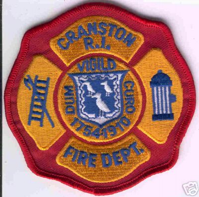 Cranston Fire Dept
Thanks to Brent Kimberland for this scan.
Keywords: rhode island department