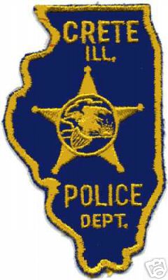 Crete Police Dept (Illinois)
Thanks to Jason Bragg for this scan.
Keywords: department