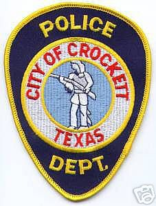Crockett Police Dept (Texas)
Thanks to apdsgt for this scan.
Keywords: department city of
