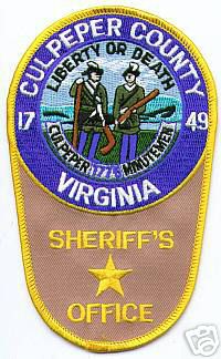 Culpeper County Sheriff's Office (Virginia)
Thanks to apdsgt for this scan.
Keywords: sheriffs