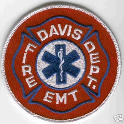 Davis Fire Dept EMT
Thanks to Brent Kimberland for this scan.
Keywords: california department