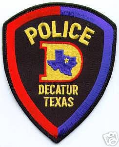 Decatur Police (Texas)
Thanks to apdsgt for this scan.
