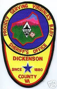 Dickenson County Sheriff's Office (Virginia)
Thanks to apdsgt for this scan.
Keywords: sheriffs
