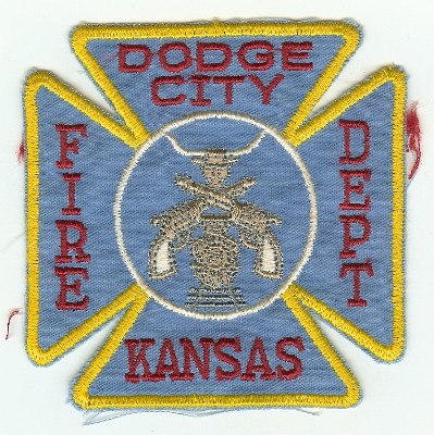 Dodge City Fire Dept
Thanks to PaulsFirePatches.com for this scan.
Keywords: kansas department