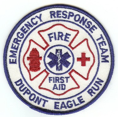 DuPont Eagle Run Emergency Response Team
Thanks to PaulsFirePatches.com for this scan.
Keywords: delaware fire first aid
