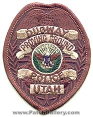 Dugway Proving Ground Police Department (Utah)
Thanks to Alans-Stuff.com for this scan.
Keywords: dept.