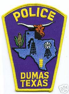 Dumas Police (Texas)
Thanks to apdsgt for this scan.
