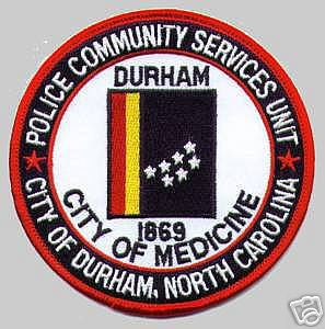 Durham Police Community Services Unit (North Carolina)
Thanks to apdsgt for this scan.
Keywords: city of