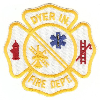 Dyer Fire Dept
Thanks to PaulsFirePatches.com for this scan.
Keywords: indiana department