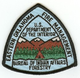 Eastern Oklahoma Fire Management
Thanks to PaulsFirePatches.com for this scan.
Keywords: us department of the interior bureau indian affairs forestry