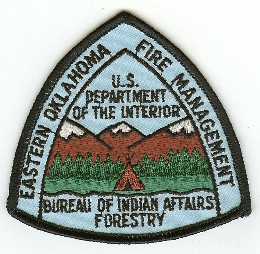 Eastern Oklahoma Fire Management
Thanks to PaulsFirePatches.com for this scan.
Keywords: us department of the interior bureau indian affairs forestry