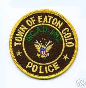 Eaton Police
Thanks to apdsgt for this scan.
Keywords: colorado town of