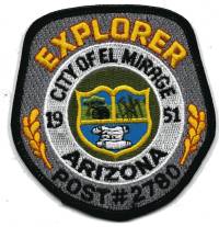 El Mirage Police Explorer Post # 2780 (Arizona)
Thanks to BensPatchCollection.com for this scan.
Keywords: number city of
