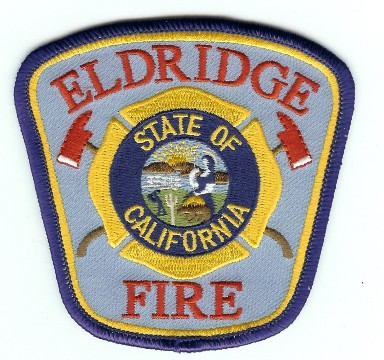 Eldridge Fire
Thanks to PaulsFirePatches.com for this scan.
Keywords: california