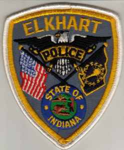 Elkhart Police
Thanks to BlueLineDesigns.net for this scan.
Keywords: indiana