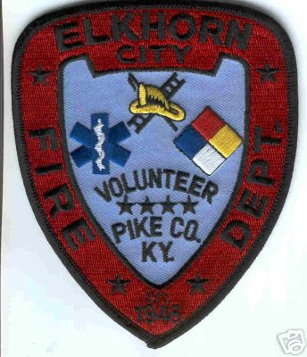 Elkhorn City Volunteer Fire Dept
Thanks to Brent Kimberland for this scan.
Keywords: kentucky department pike county