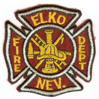 Elko Fire Dept
Thanks to PaulsFirePatches.com for this scan.
Keywords: nevada department